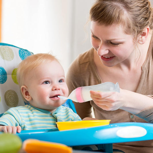 Baby Food Squeeze Bottle With Spoon